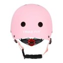 Kask rowerowy dla dziecka Trike Fix dziecięcy regulowany LED S 48-54cm różowy