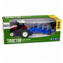 Traktor Rolniczy Z Pługiem Wieloskibowym Zdalnie Sterowany RC Czerwony 1:24