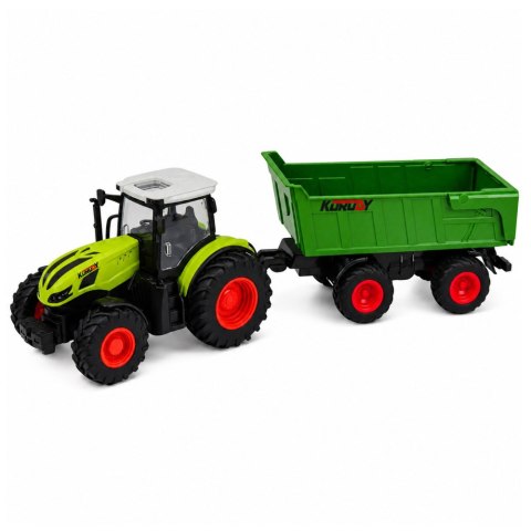 Traktor Rolniczy z Przyczepa Wywrotką Zdalnie Sterowany RC Światła 1:24