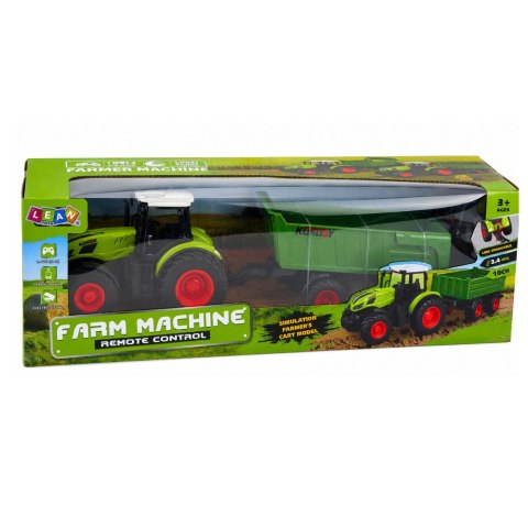 Traktor Rolniczy z Przyczepa Wywrotką Zdalnie Sterowany RC Światła 1:24