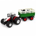 Traktor Rolniczy z Przyczepą Zdalnie Sterowany RC Figurka Krowy 1:24