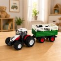 Traktor Rolniczy z Przyczepą Zdalnie Sterowany RC Figurka Krowy 1:24
