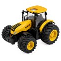 Traktor Rolniczy z Siewnikiem i Agregatem Światła Dźwięki Żółty 1:24