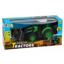 Traktor z Chwytakiem Do Bali Zdalnie Sterowany RC Światła Zielony 1:24