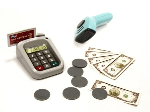 Sklep dla dzieci supermarket stragan wózek na zakupy akcesoria miętowy