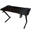 Biurko gamingowe LED podświetlenie RGB uchwyty komputerowe dla gracza 120x60cm