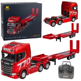 Ciężarówka Scania 770S Z Naczepą Zdalnie Sterowana RC Huina Czerwona 1:18