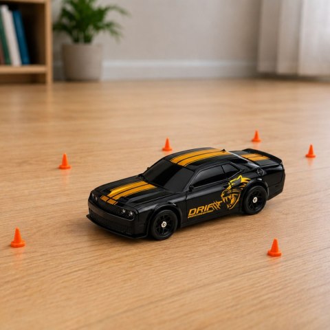 Samochód Sportowy Do Driftu RC Wymienna Karoseria Koła 4WD Czarny 1:43