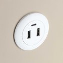Szafka nocna szuflady oświetlenie LED USB ładowanie głośnik Bluetooth beżowa