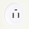 Szafka nocna szuflady oświetlenie LED USB ładowanie głośnik Bluetooth ecru