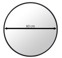 Lustro 60cm czarna rama
