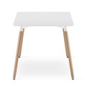 Stół ADRIA 120cm x 80cm - biały / nogi naturalne