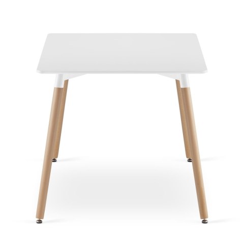 Stół ADRIA 120cm x 80cm - biały / nogi naturalne