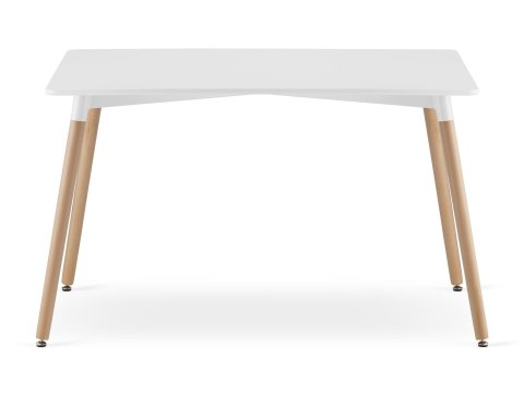 Stół ADRIA 120cm x 80cm - biały / nogi naturalne