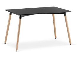 Stół ADRIA 120cm x 80cm - czarny / nogi naturalne