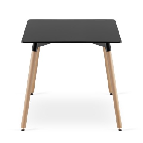Stół ADRIA 120cm x 80cm - czarny / nogi naturalne