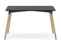 Stół ADRIA 120cm x 80cm - czarny / nogi naturalne