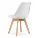 Zestaw stół prostokątny 120x80cm dąb sonoma + 4 krzesła MARK białe