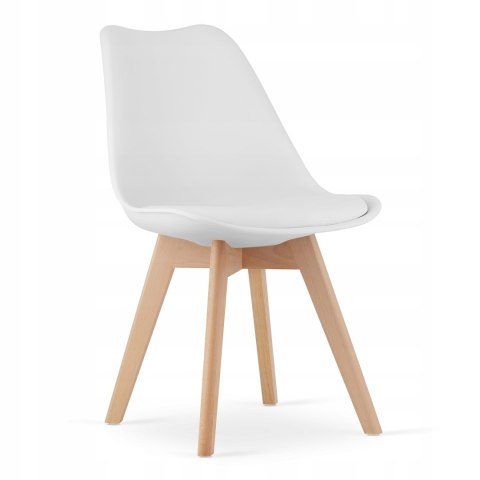 Zestaw stół prostokątny ADRIA 120x80cm biały + 4 krzesła MARK białe