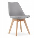Zestaw stół prostokątny ADRIA 120x80cm biały + 4 krzesła MARK szare