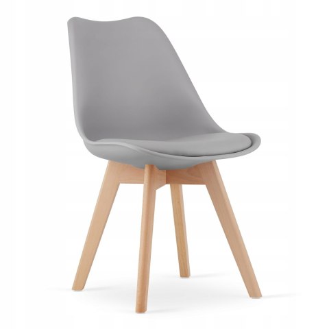 Zestaw stół prostokątny ADRIA 120x80cm biały + 4 krzesła MARK szare