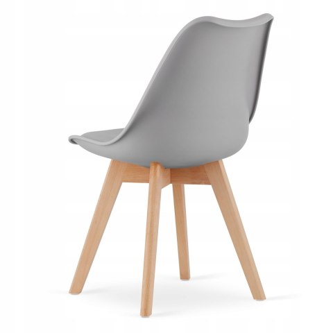 Zestaw stół prostokątny ADRIA 120x80cm biały + 4 krzesła MARK szare