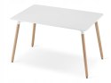 Zestaw stół prostokątny ADRIA 120x80cm biały + 4 krzesła MARK szare