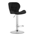 Hoker WEST - aksamit czarny / baza chrom x 2