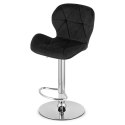 Hoker WEST - aksamit czarny / baza chrom x 2