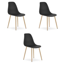 Krzesło WAT czarne / nogi naturalne x 3