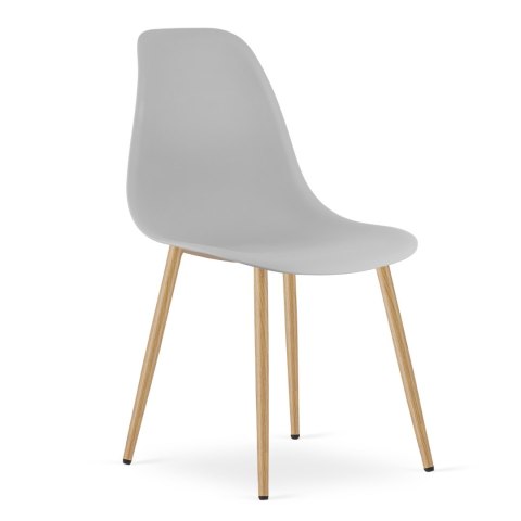 Krzesło WAT szare / nogi naturalne x 3