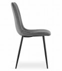 Zestaw stół NP 120x80cm Craft Czarny + 4 krzesła LAVA szare