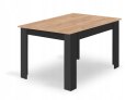 Zestaw stół NP 120x80cm Craft Czarny + 4 krzesła LAVA szare