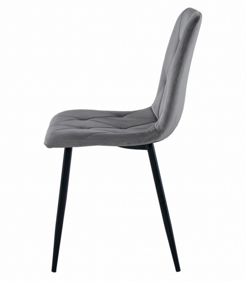 Zestaw stół NP 120x80cm Craft Czarny + 4 krzesła LIBRA szare