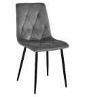 Zestaw stół NP 120x80cm Craft Czarny + 4 krzesła LIBRA szare