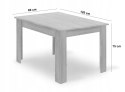 Zestaw stół NP 120x80cm Dąb Sonoma + 4 krzesła LIBRA szare
