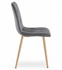 Zestaw stół NP 120x80cm Dąb Sonoma + 4 krzesła LIBRA szare