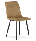 Krzesło LAVA - brązowy aksamit / nogi czarne x 3