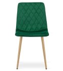 Krzesło TURIN - ciemna zieleń aksamit / nogi kolor drewna x 3