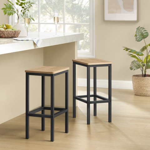 Taborety Barowe 2szt - sonoma - LBC065B11