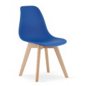 Krzesło KITO niebieskie / nogi naturalne x 2