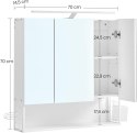 Szafka Łazienkowa z Lustrem - BBK124W14