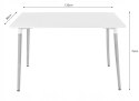 Zestaw Stół ADRIA 120cm x 80cm - biały + 4 krzesła WAT białe / nogi naturalne
