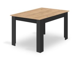 Zestaw Stół NP 120x80cm Artisan nogi czarne + 4 krzesła WAT czarne / nogi czarne