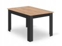 Zestaw Stół NP 120x80cm Craft + Czarny + 4 krzesła WAT czarne / nogi czarne