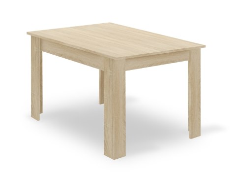 Zestaw Stół NP 120x80cm Dąb Sonoma + 4 krzesła WAT białe / nogi naturalne