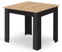 Zestaw Stół NP 80x80cm Artisan nogi czarne + 4 krzesła WAT czarne / nogi czarne