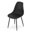 Zestaw Stół NP 80x80cm Artisan nogi czarne + 4 krzesła WAT czarne / nogi czarne