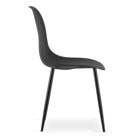 Zestaw Stół NP 80x80cm Artisan nogi czarne + 4 krzesła WAT czarne / nogi czarne