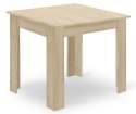 Zestaw Stół NP 80x80cm Dąb Sonoma + 4 krzesła WAT białe / nogi naturalne